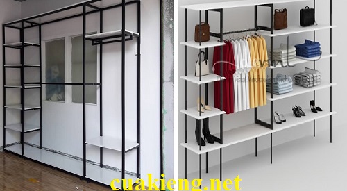 gia ke treo shop thoi trang - Giá kệ sắt quần áo huyện hóc môn, bình chánh, gò vấp
